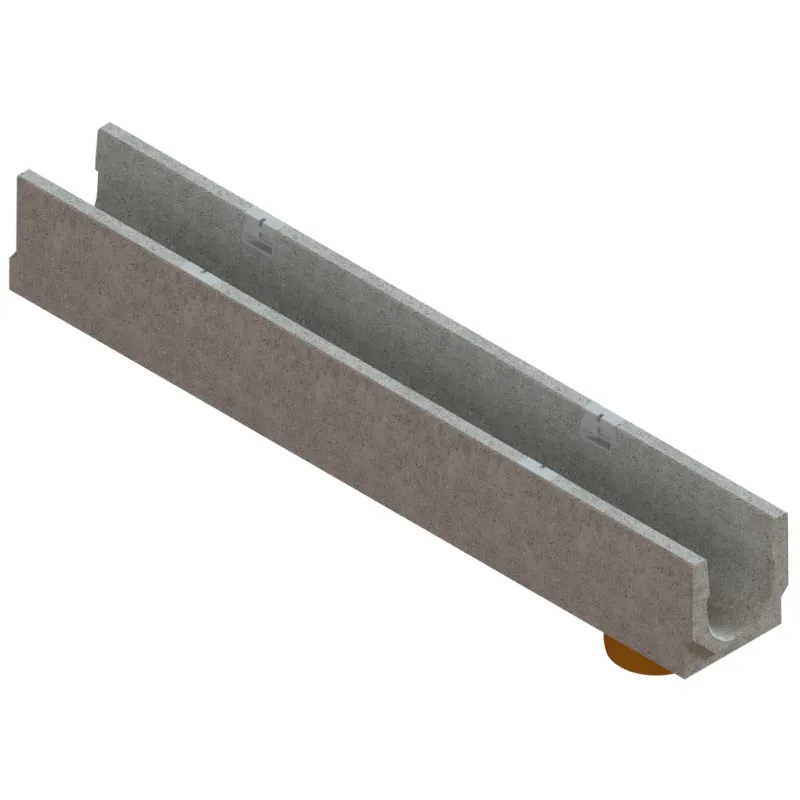 Kit rigola FB BASE LN100 Hext.125 gratar FONTA fante C250 iesire verticala DN110 1000x140x125 (0400009283031/125)