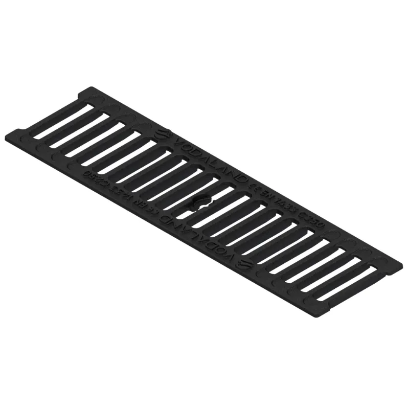 Kit rigola FB BASE LN100 Hext.125 gratar FONTA fante C250 iesire verticala DN110 1000x140x125 (0400009283031/125)