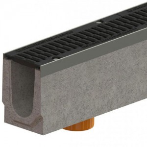 Kit rigola FB PRO LN200 Hext.310 muchii OZ gratar FONTA D400 iesire verticala DN200 1000x260x310 (04507133409/310)