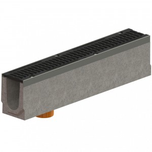 Kit rigola FB PRO LN200 Hext.310 muchii OZ gratar FONTA D400 iesire verticala DN200 1000x260x310 (04507133409/310)