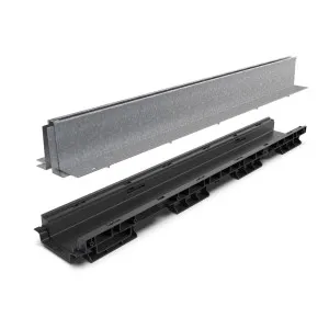 Kit rigola PP BASE LN100 Htot.160 gratar OZ tip Fanta T H100mm A15-C250 1000x156x160 (0800601T100)