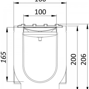 Kit rigola PP BASE LN100 Hext.200 gratar PP in fante A15 1000x160x200 (08040208019) 