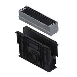 Kit camin colector PP BASE LN100 Htot.450 cu element de inspectie OZ tip fanta L H100 A15-C250 500x160x450 (080801175L100)