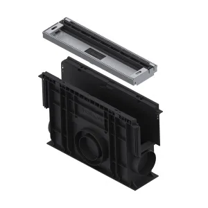 Kit camin colector PP BASE LN100 Htot.375 cu element de inspectie OZ tip fanta L H25 A15 500x160x375 (080801875L25)