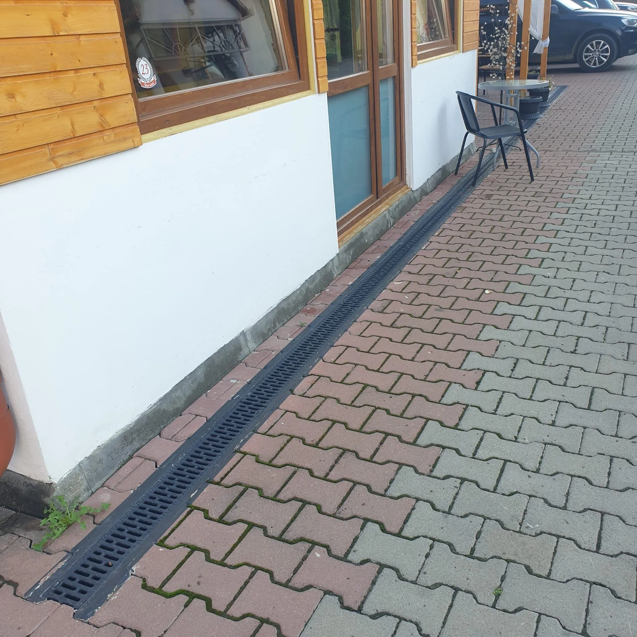 Kit rigola PP EASY 2 LN100 Hext.70 gratar PP Negru A15 1000x125x70 (08818-N)