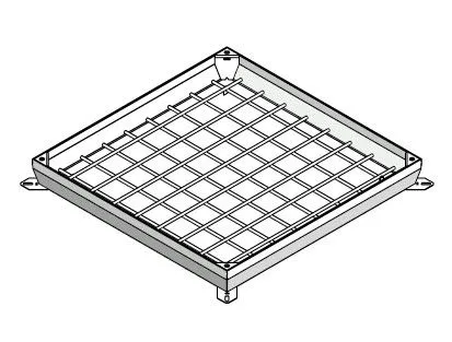 Capac OZ URBAN UNIFILL ASCUNS patrat 890x890 PL.800x800 Hext.100 Hin.62 cu inchizator B125 (30418.10-3)