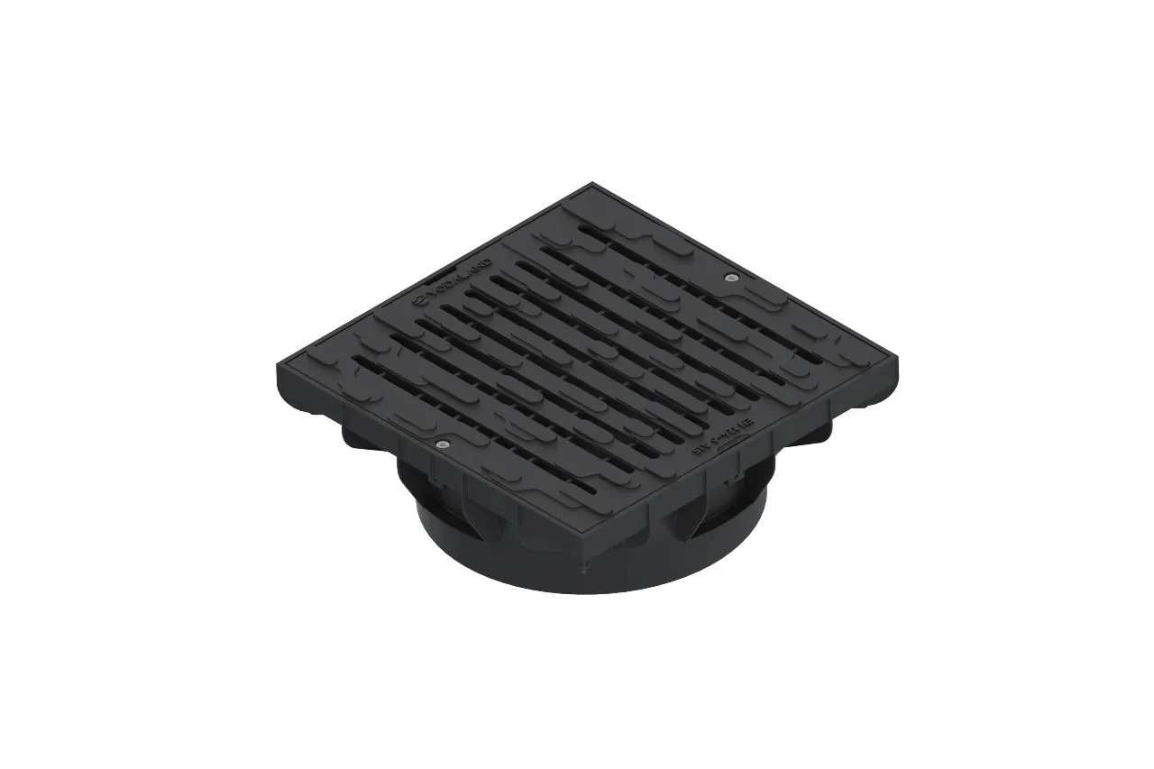 Kit gratar PP BASE patrat cu surub 400x400 cu rama pentru teava DN315 A15 403x403x150 (33384.FB-20)