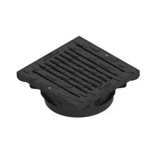 Kit gratar PP BASE patrat cu surub 400x400 cu rama pentru teava DN315 A15 403x403x150 (33384.FB-20)