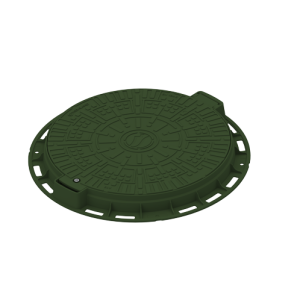 Capac PP URBAN Verde rotund necarosabil D.800 PL.600 Hext.80 cu inchizator A15 (35288-22)