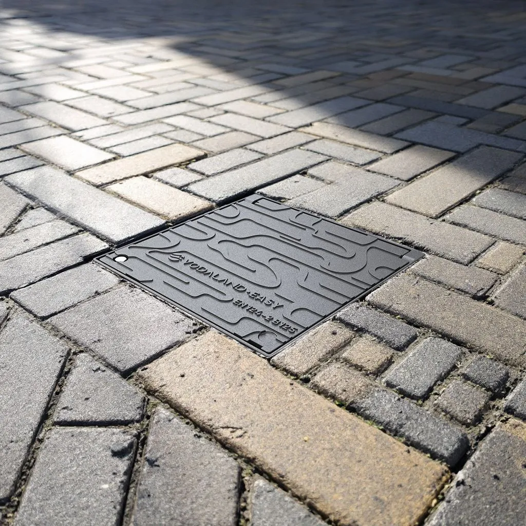 Capac FONTA URBAN patrat cu rama 420x420 Hext.37 PL.350x350 B125 (35455/4-3)