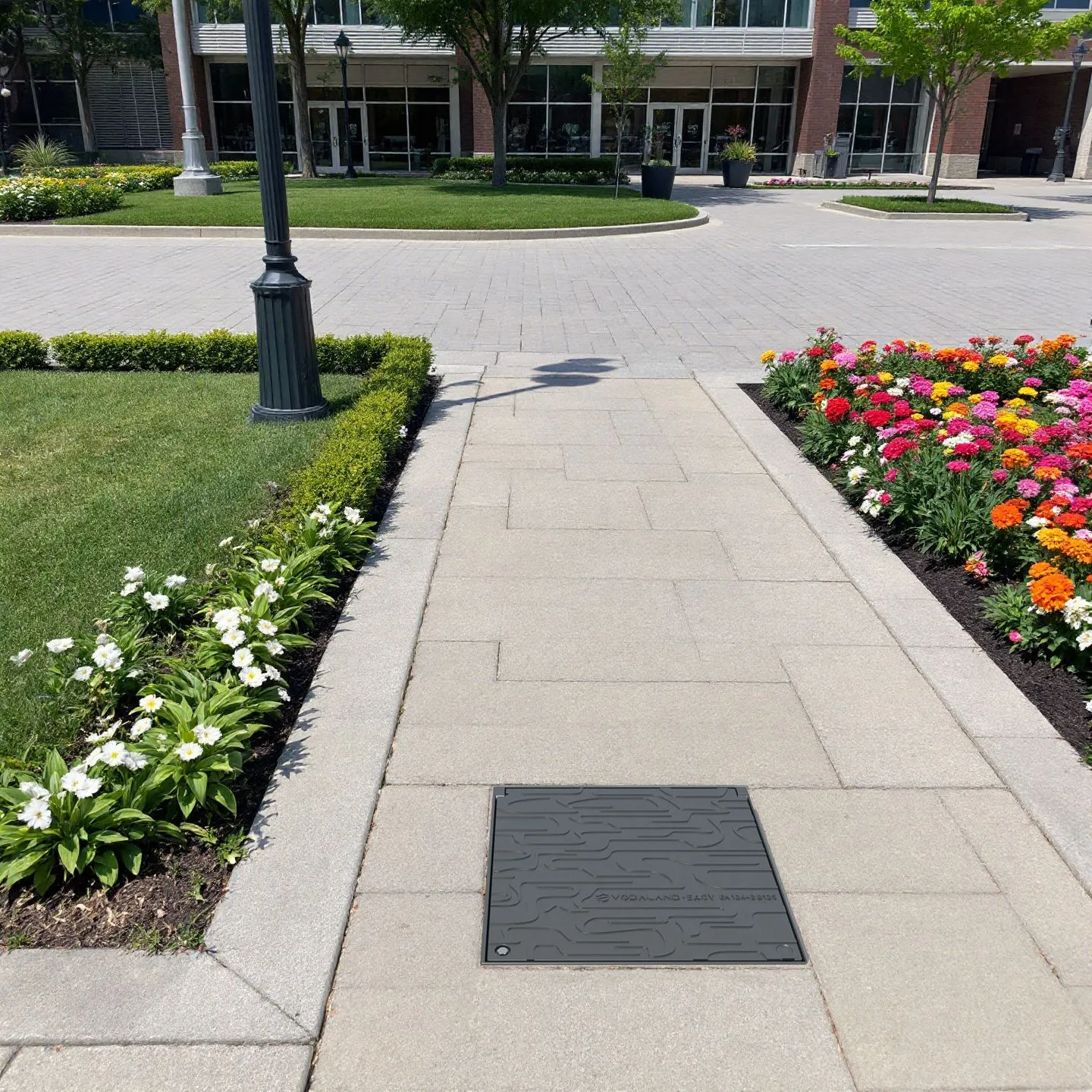 Capac FONTA URBAN patrat cu rama 420x420 Hext.37 PL.350x350 B125 (35455/4-3)