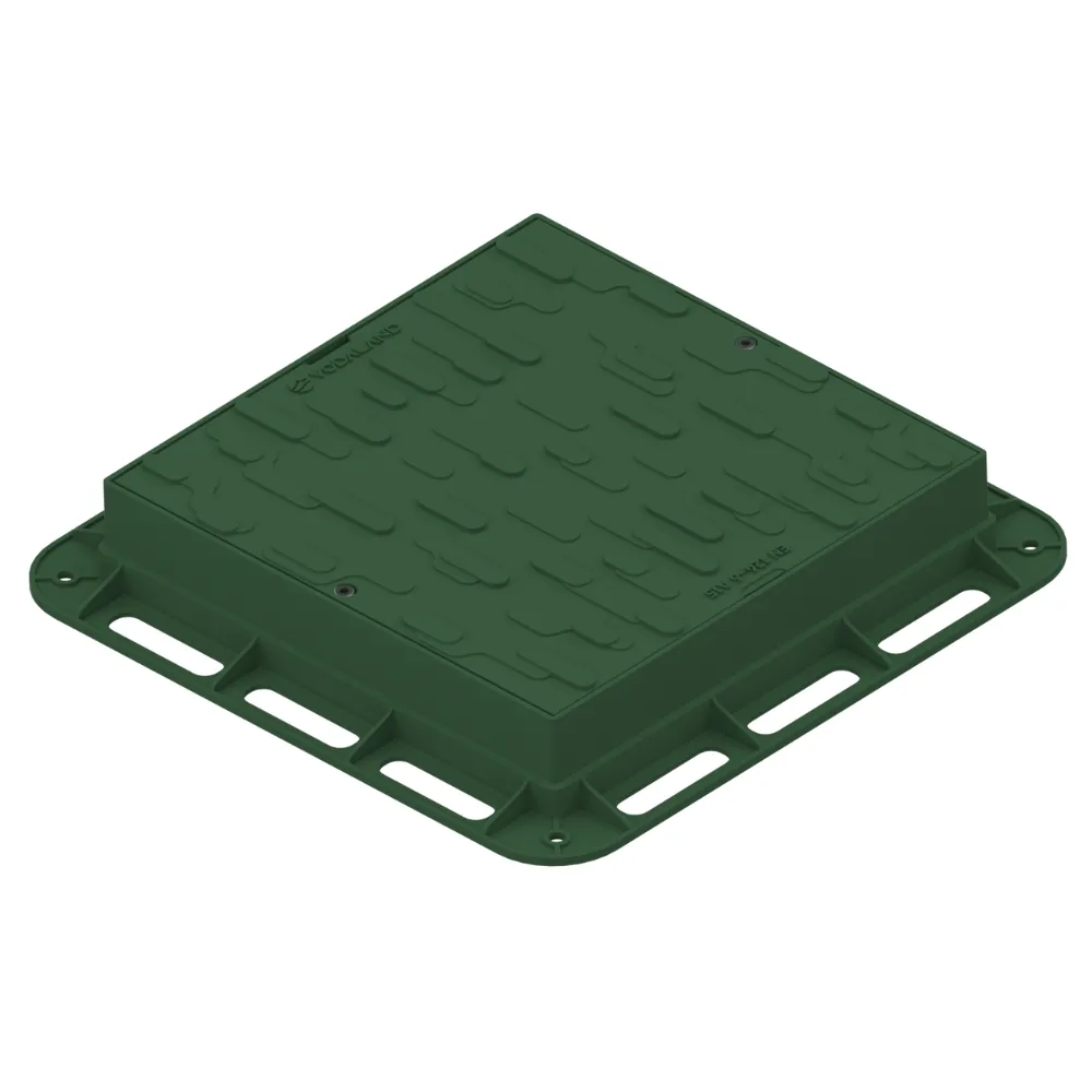 Capac PP URBAN Verde patrat necarosabil 500x500 PL.330x330 Hext.80 cu inchizator A15 (35485-22)