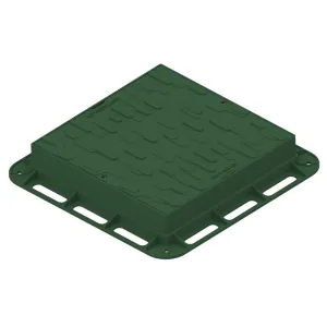 Capac PP URBAN Verde patrat necarosabil 500x500 PL.330x330 Hext.80 cu inchizator A15 (35485-22)