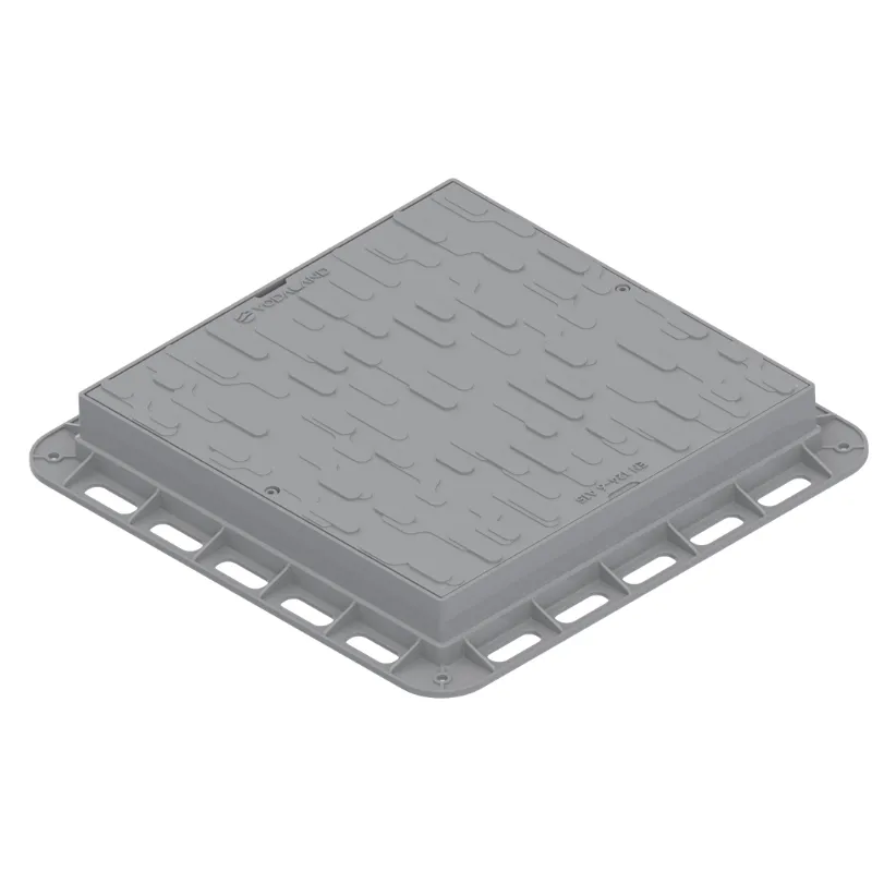 Capac PP URBAN Gri patrat necarosabil 500x500 PL.330x330 Hext.80 cu inchizator A15 (35485-24)