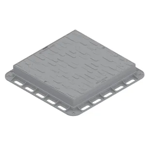 Capac PP URBAN Gri patrat necarosabil 600x600 PL.430x430 Hext.80 cu inchizator A15 (35486-24)