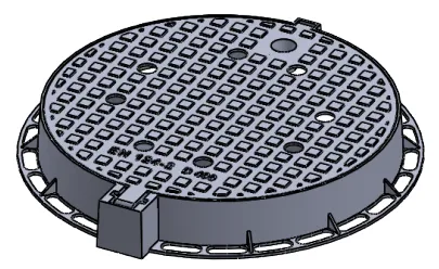 Capac FONTA URBAN rotund D.730 PL.600 Hext.100 VENTILAT D400 (736010FDV)