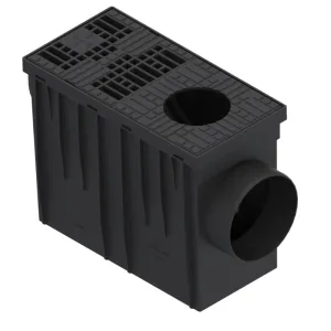 Kit camin PP EASY scurgere burlan 314x140x221 Negru D.Burlan 90/110 D.out110 Orizontal cu Gratar A15 (817008G-N)