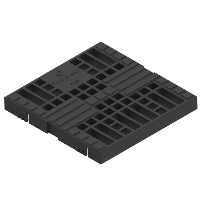 Gratar PP EASY Negru patrat pt camin scurgere burlan 817008 (817008.2-N)