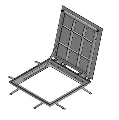 Capac OZ URBAN Access patrat 600x634 PL.500x500 Hext.55 pietonal cu garnitura ETANS A15 (916215)