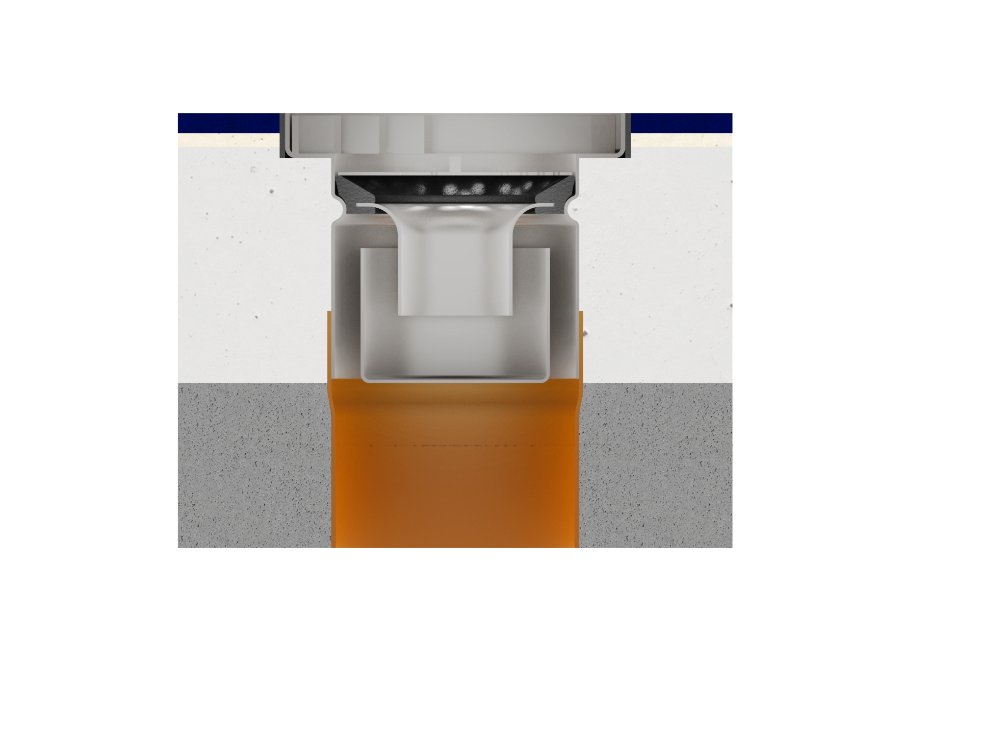 Sifon INOX STAINLESS 150x150 gratar perforat iesire verticala DN110 L15 151x151x130 (993104-0)