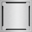 Sifon INOX STAINLESS 250x250 capac fante iesire verticala DN110 M125 250x250x182 (993114-3)