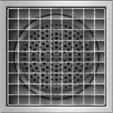 Sifon INOX STAINLESS 250x250 gratar grila anti-alunecare iesire verticala DN150 M125 250x250x182 (993126-2)