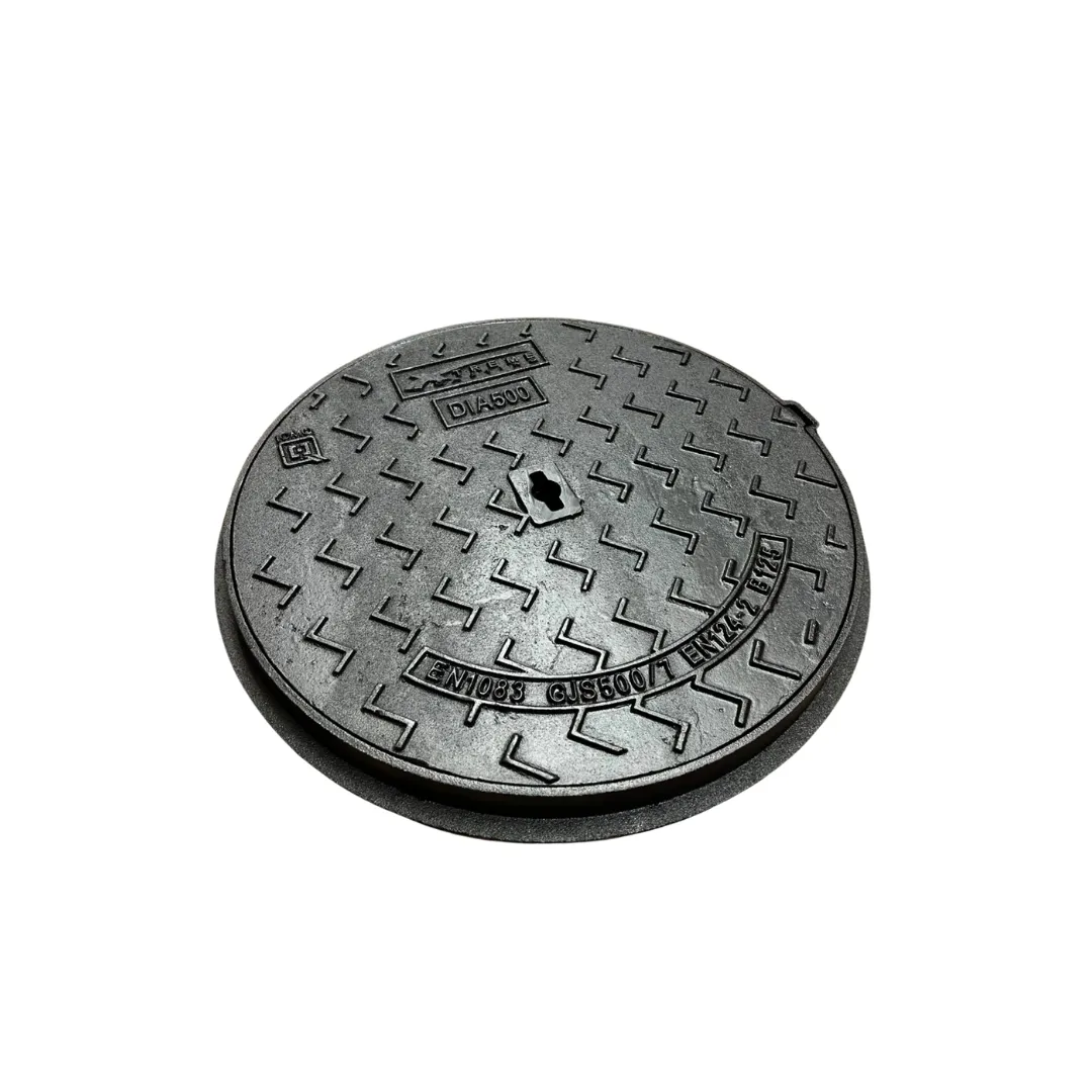 Capac FONTA URBAN rotund D.500 PL.420 Hext.35 cu inchizator B125 cu inscriptia DZ DIA500 (DZ B125 DIA500)