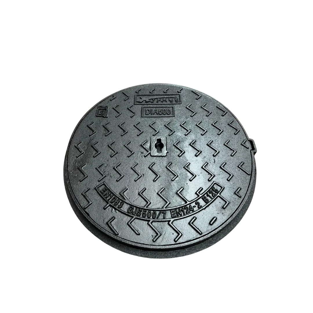 Capac FONTA URBAN rotund D.500 PL.420 Hext.35 cu inchizator B125 cu inscriptia DZ DIA500 (DZ B125 DIA500)