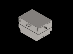 Separator grasimi INOX STAINLESS patrat Dout.50, 0.5 l/s garnitura si sistem inchidere CE (SGI05)