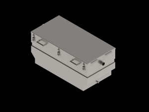 Separator grasimi INOX STAINLESS patrat Dout.50, 0.7 l/s garnitura si sistem inchidere CE (SGI07)