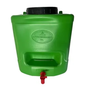 Rezervor PE TERRA cu robinet pt curte/gradina/camping 15 L (verde) (SP15-424)